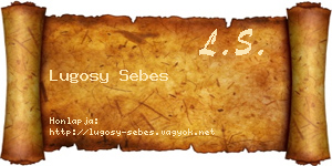 Lugosy Sebes névjegykártya